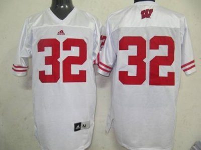 Jerseys Factory Cheap Badgers #32 White Embroidered NCAA Jersey