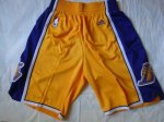 Jerseys Factory Cheap Los Angeles Lakers Yellow NBA Shorts