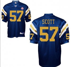Jerseys Factory Cheap Jets #57 Bart Scott Dark Blue With AFL 50T