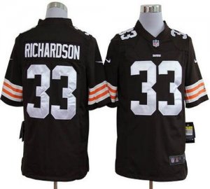 Jerseys Factory Cheap Nike Browns #33 Trent Richardson Brown Tea