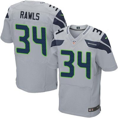 Jerseys Factory Cheap Nike Seahawks #34 Thomas Rawls Grey Altern