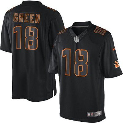 Jerseys Factory Cheap Nike Bengals #18 A.J. Green Black Men's St
