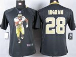 Jerseys Factory Cheap Nike Saints #28 Mark Ingram Black Team Col