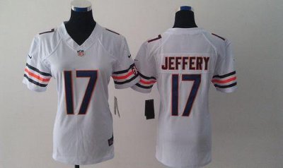 Jerseys Factory Cheap Nike Bears #17 Alshon Jeffery White Women'