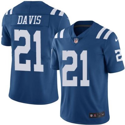 Jerseys Factory Cheap Nike Colts #21 Vontae Davis Royal Blue Men
