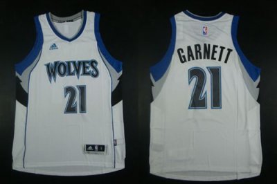 Jerseys Factory Cheap Timberwolves #21 Kevin Garnett White Home