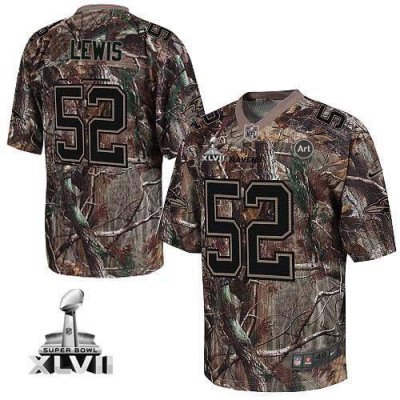 Jerseys Factory Cheap Nike Ravens #52 Ray Lewis Camo Super Bowl