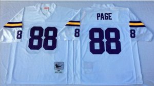 Jerseys Factory Cheap Mitchell And Ness Vikings #88 Alan Page Wh