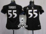 Jerseys Factory Cheap Nike Ravens #55 Terrell Suggs Black Altern