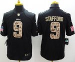 Jerseys Factory Cheap Nike Lions #9 Matthew Stafford Black Men's