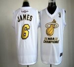Jerseys Factory Cheap Heat #6 LeBron James White Majestic 2012 N