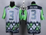 Jerseys Factory Cheap Nike Seahawks #3 Russell Wilson Grey Super
