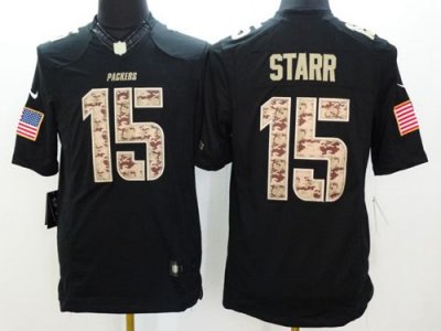 Jerseys Factory Cheap Nike Packers #15 Bart Starr Black Men's St