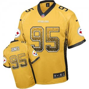 Jerseys Factory Cheap Nike Steelers #95 Jarvis Jones Gold Men's