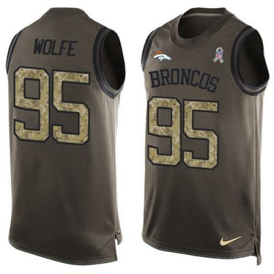 Jerseys Factory Cheap Nike Broncos #95 Derek Wolfe Green Men's S