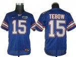 Jerseys Factory Cheap Gators #15 Tim Tebow Blue Embroidered Yout