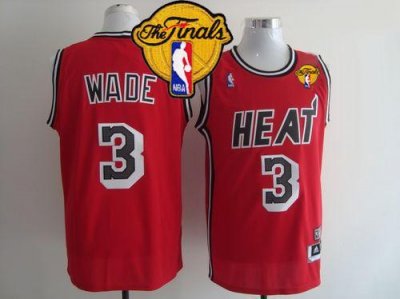 Jerseys Factory Cheap Heat #3 Dwyane Wade Red Hardwood Classics