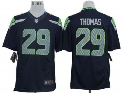 Jerseys Factory Cheap Nike Seahawks #29 Earl Thomas Steel Blue T