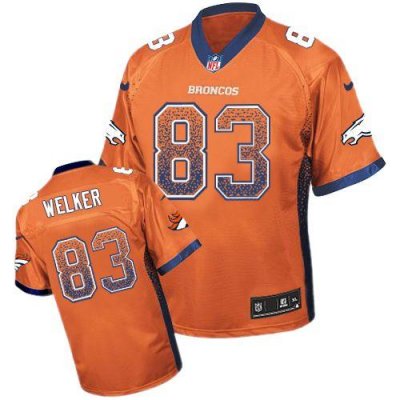 Jerseys Factory Cheap Nike Broncos #83 Wes Welker Orange Team Co