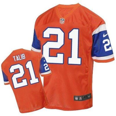 Jerseys Factory Cheap Nike Broncos #21 Aqib Talib Orange Throwba