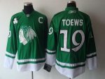 Jerseys Factory Cheap Blackhawks #19 Jonathan Toews Green St. Pa