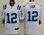 Jerseys Factory Cheap Nike Colts #12 Andrew Luck White Men's Emb