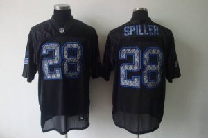 Jerseys Factory Cheap Sideline Black United Bills #28 C.J. Spill