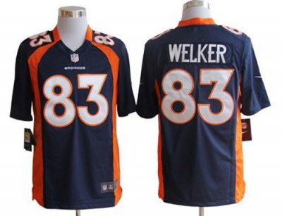Jerseys Factory Cheap Nike Broncos #83 Wes Welker Navy Blue Alte