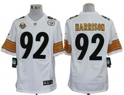 Jerseys Factory Cheap Nike Steelers #92 James Harrison White Wit