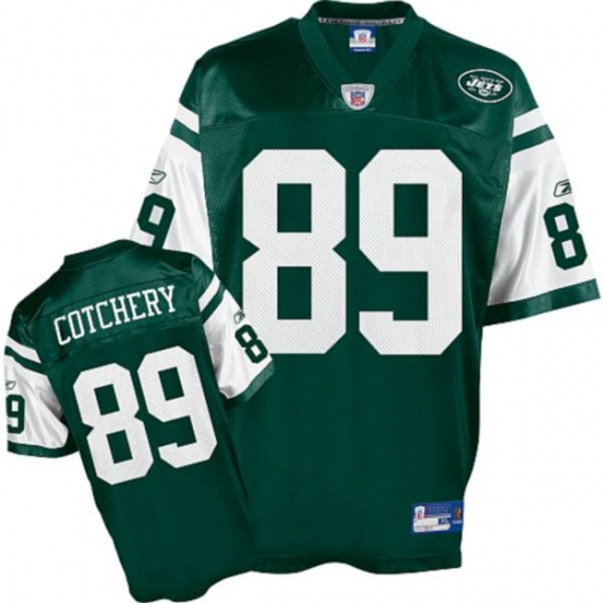 Jerseys Factory Cheap Jets Jerricho Cotchery #89 Stitched Green - Click Image to Close
