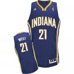 Jerseys Factory Cheap Pacers #21 David West Navy Blue Road Embro