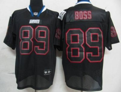 Jerseys Factory Cheap Giants #89 Kevin Boss Lights Out Black Sti
