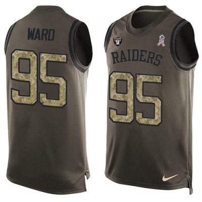 Jerseys Factory Cheap Nike Raiders #95 Jihad Ward Green Men's St