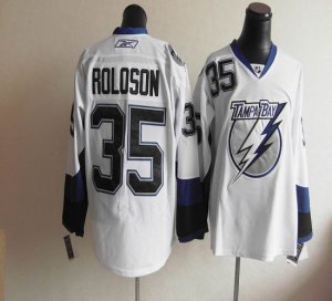 Jerseys Factory Cheap Lightning #35 Dwayne Roloson White Embroid