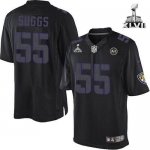 Jerseys Factory Cheap Nike Ravens #55 Terrell Suggs Black Super