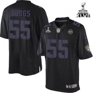 Jerseys Factory Cheap Nike Ravens #55 Terrell Suggs Black Super
