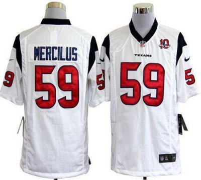 Jerseys Factory Cheap Nike Texans #59 Whitney Mercilus White Wit