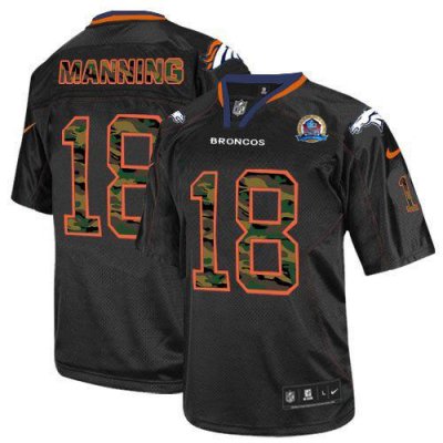 Jerseys Factory Cheap Nike Broncos #18 Peyton Manning Black With