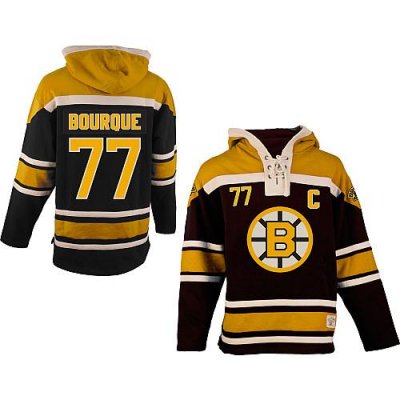 Jerseys Factory Cheap Bruins #77 Ray Bourque Black Sawyer Hooded