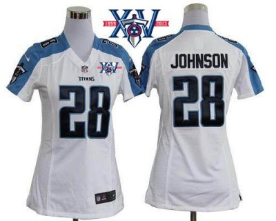 Jerseys Factory Cheap Nike Titans #28 Chris Johnson White With 1
