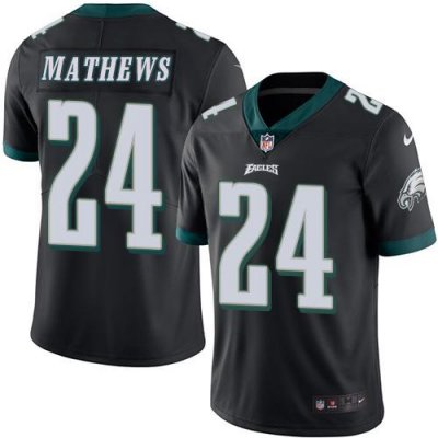 Jerseys Factory Cheap Nike Eagles #24 Ryan Mathews Black Men's S