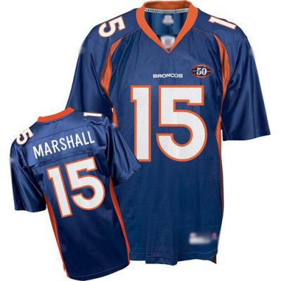 Jerseys Factory Cheap Broncos #15 Brandon Marshall Blue Team 50t