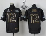 Jerseys Factory Cheap Nike Seahawks #12 Fan Black Gold No. Fashi