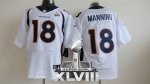 Jerseys Factory Cheap Nike Broncos #18 Peyton Manning White Supe