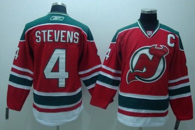 Jerseys Factory Cheap Devils #4 Scott Stevens Embroidered Red CC