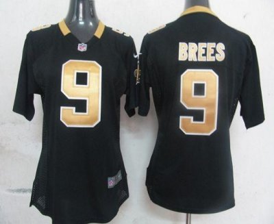 Jerseys Factory Cheap Nike Saints #9 Drew Brees Black Team Color