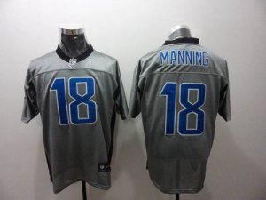 Jerseys Factory Cheap Colts #18 Peyton Manning Grey Shadow Stitc