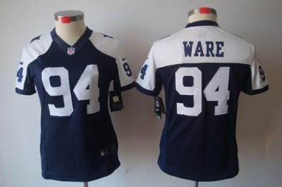 Jerseys Factory Cheap Nike Cowboys #94 DeMarcus Ware Navy Blue T