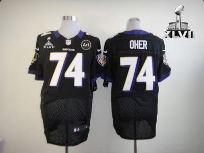 Jerseys Factory Cheap Nike Ravens #74 Michael Oher Black Alterna