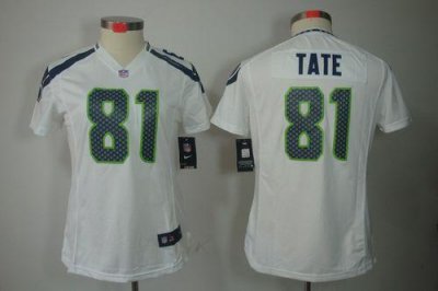 Jerseys Factory Cheap Nike Seahawks #81 Golden Tate White Women'